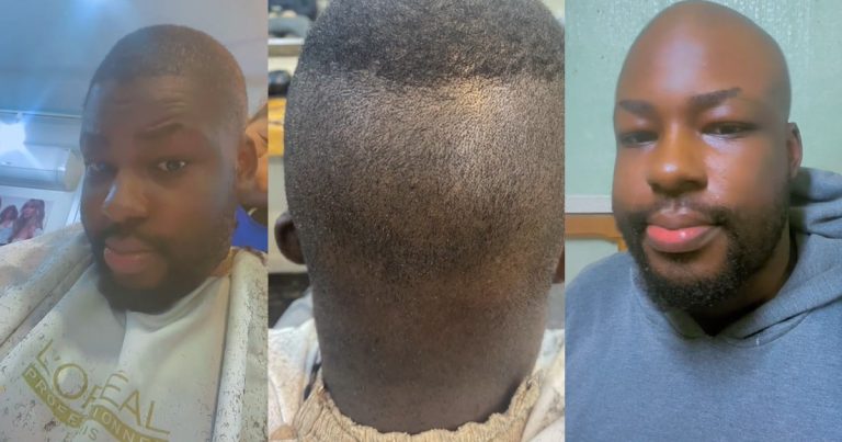 Nigerian Man Shaves Off His Hair After Getting A Goofy Haircut In South Korea (WATCH)