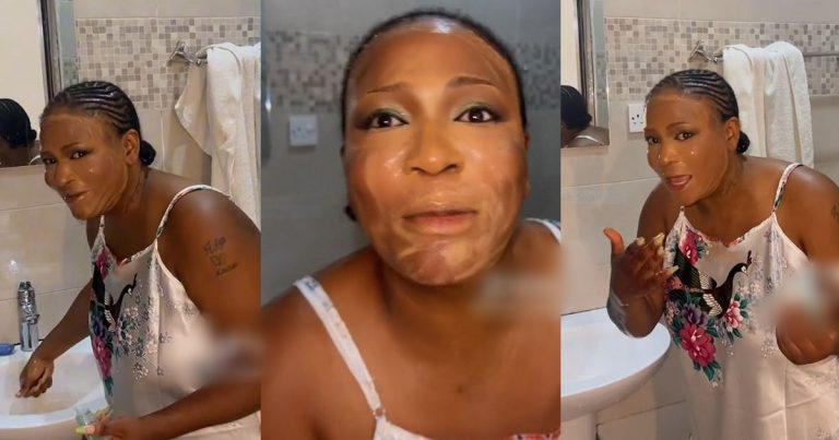 Nigerian Man's Angry Reaction Goes Viral As Wife Washes Off ₦75k Make-Up He Paid For (WATCH)