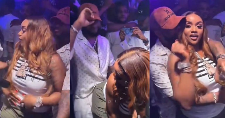 "This will not stop him from chǝat!ng" – Reaction as Chioma r0cked Davido during a party (VIDEO)