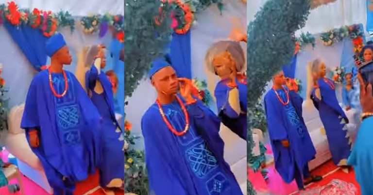 Video Of A Nigerian Groom Looking Lost At His Wedding Party Stuns Many (WATCH)