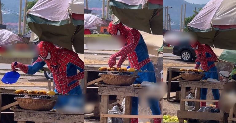 Video Of Man Wearing A Spider-Man Suit To Sell Roasted Corn Goes Viral (WATCH)