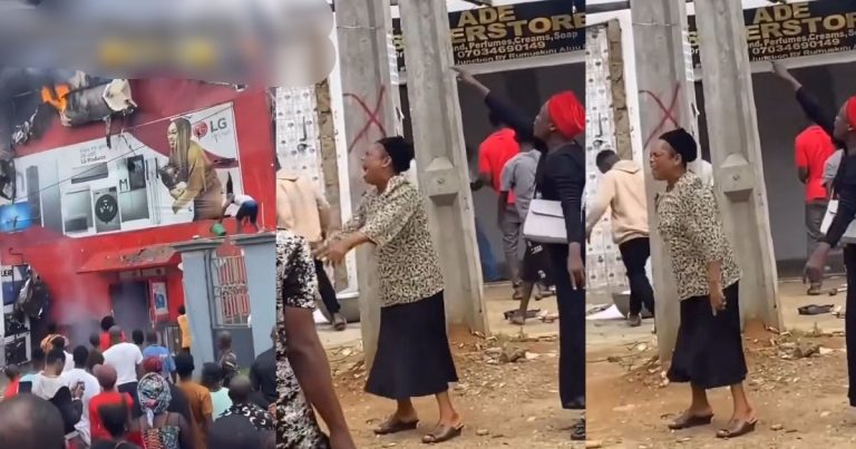 Viral Video Shows Christian Women Engaging In Fervent Prayers To Stop Port Harcourt Building Fire (WATCH)