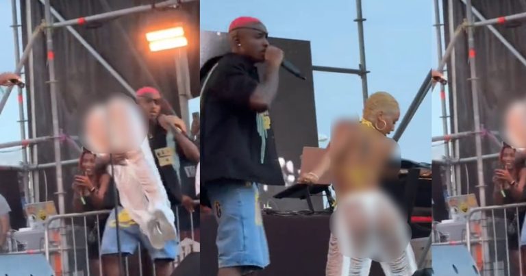 Viral video of singer, Ruger carrying a "b@ddie" on his shoulder on stage in Malta sparks controversy online (WATCH)