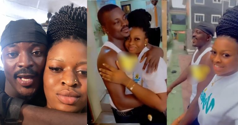 "You don go tr!gger Portable, this weekend go long o"– Netizens react to video of Portable's baby mama all loved up with another man (VIDEO)