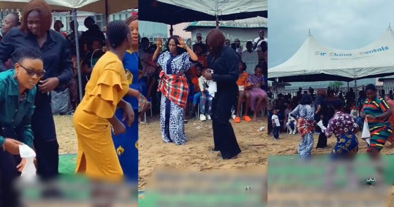 Adorable moment Nigerian parents show off their dancing prowess after the school principal reportedly announced "no school fees payment" award for the winner (WATCH)