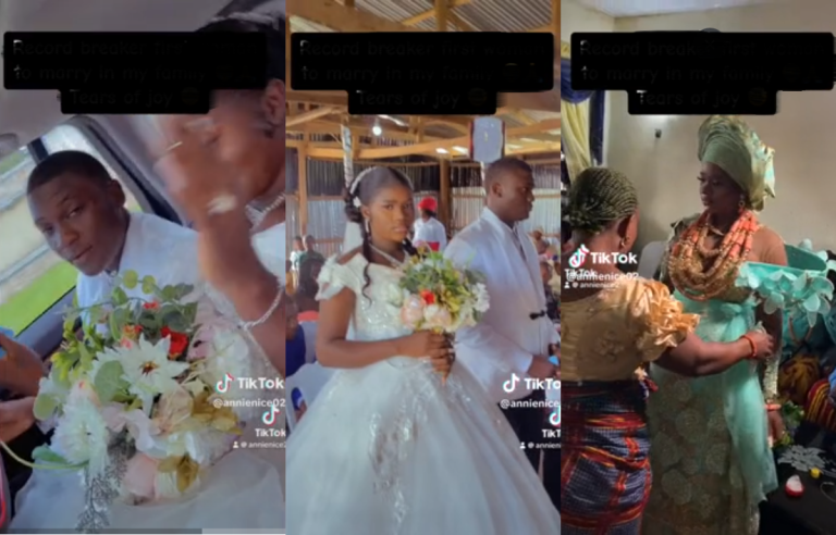 Against All Odds, A Nigerian Lady Becomes The One In Her Family To Get Married (VIDEO)