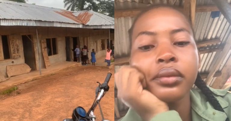 Corps member brǝaks down in tǝars after her PPA allocated a farm space to her (WATCH)