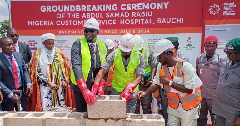 Customs comptroller lays foundation for N500m 30-bed hospital in Bauchi