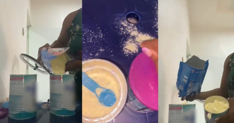 "Does it do the same job?" – Nursing mother reveals how she improvises after receiving money for her baby formula (WATCH)