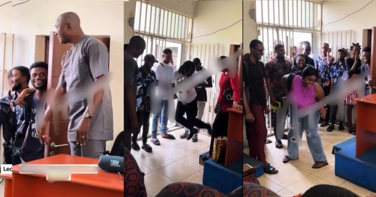 Hilarious moment lecturer only allowed latecomers into his class if they did the GwoGwoGwor dance (VIDEO)