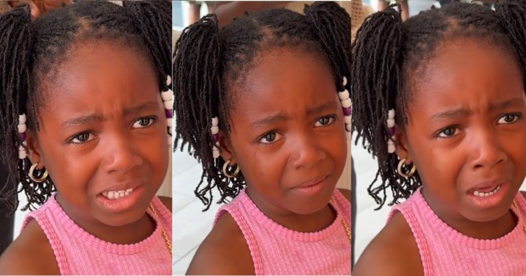 "I don't want to go to Canada" – Little girl cr!es after visiting Nigeria for the first time (WATCH)