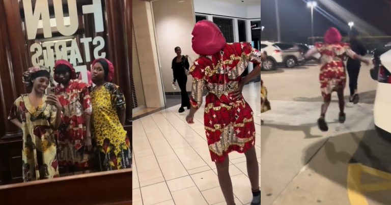 "Imagine the embarra$$ment" – Hilarious moment three sisters showed up at a mall in a granny outfit to pick up their baby sister from a date (VIDEO)