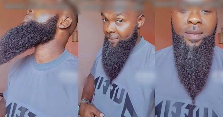 Ladies Swoon As Man Flaunts His Impressive Beard, Groomed For 3-Years (VIDEO)