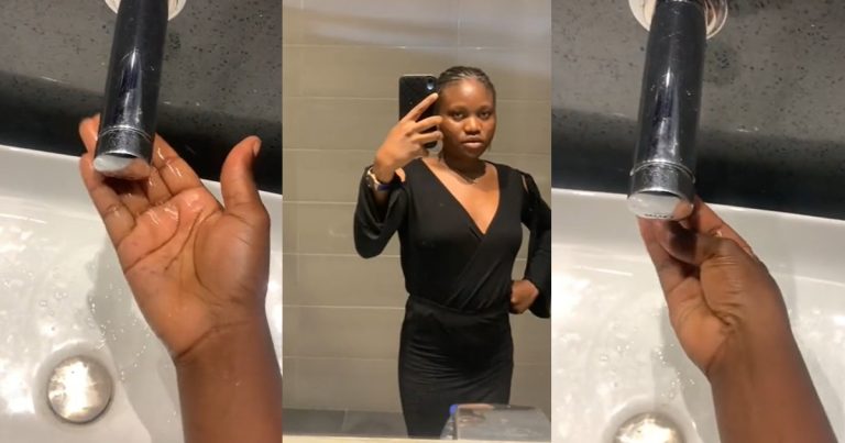 Lady shares embarrassing moment using "strange" sensor tap in a restroom (WATCH)