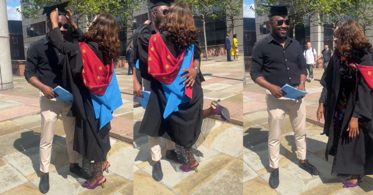 "Man paid £14,500 for my fees without asking for a dime from me" – Nigerian lady salutes her husband for funding her Masters Degree in UK (VIDEO)