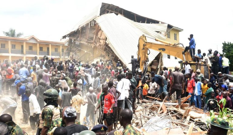 Pic 8 Collapsed School Building in Jos