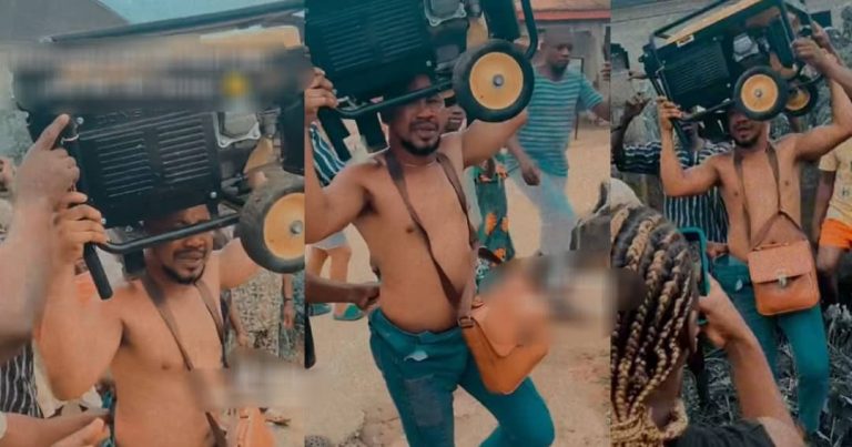 Nigerian Man Publicly Hum!liated And Paraded For Steal!ng 3 Generators Goes Viral (WATCH)