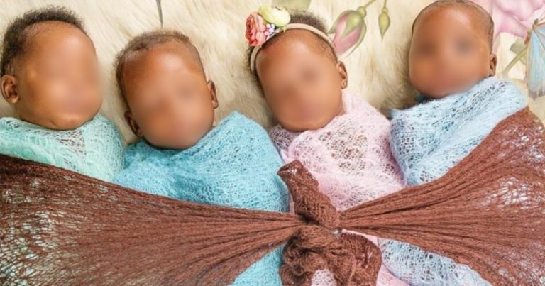 Nigerians donate to a man who welcomed quadruplets while trying for one last baby