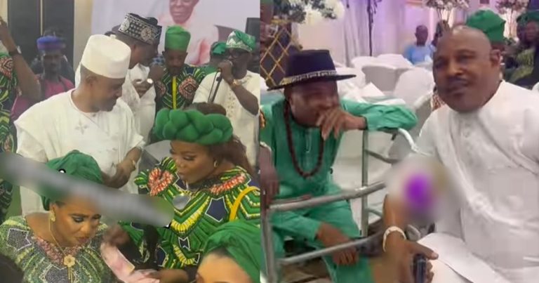 Nollywood actor, Saidi Balogun graces his former partner, Faithia Williams' father's burial ceremony (WATCH)