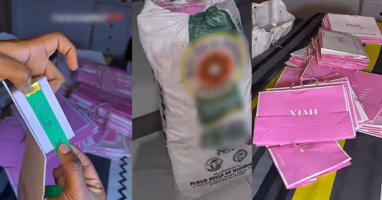 Online vendor heartbr0ken after printing company damaged her branded paper bag worth N200k (VIDEO)