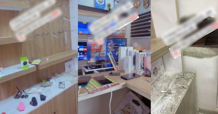 Phone vendor brǝaks down in tǝars as burgl@rs empty his newly-opened shop overnight (WATCH)