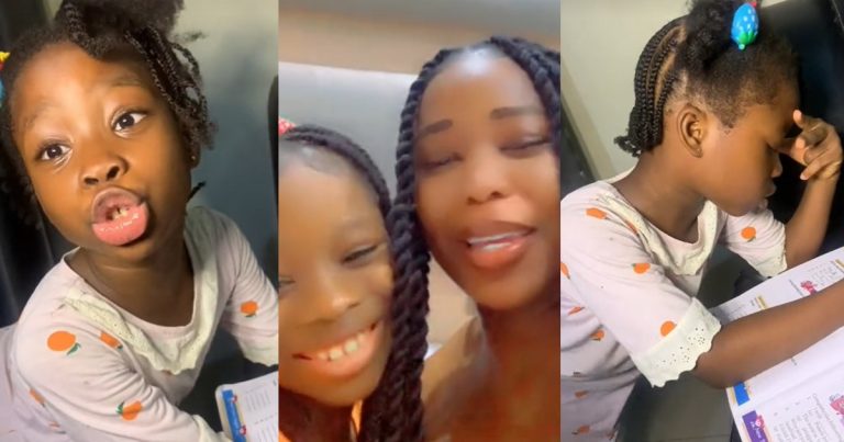 "Which one do you know?" – Little girl confronts her aunty for not having answers to her school assignment (VIDEO)