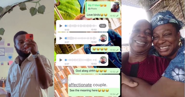 "Who be lovebirds, you dey call your parents bird" – Nigerian man shares the reaction of his parents after he addressed them as 'love birds' (VIDEO)