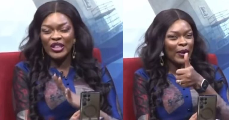 "You're a mother, learn to cover yourself" – Concerned Nigerian lady sc0ld presenter Tope Mark-Odigie over her dressing on a live broadcast show (WATCH)