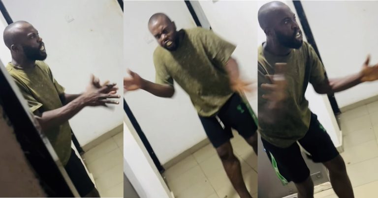 "Be like he dey see həll-f!re" – Netizens react to man screaming Jesus after taking C0los