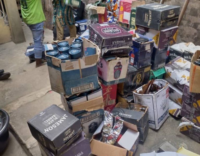 NAFDAC busts illegal alcohol factory in Lagos, seizes N200m goods