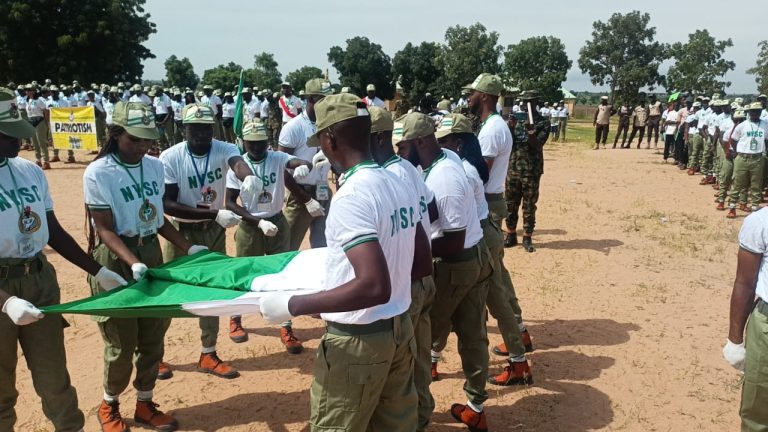 Swearing-in of 731 batch B stream I Corps members in Amada, Akko Local Government Area of Gombe State. Picture Credit: Chima Azubuike