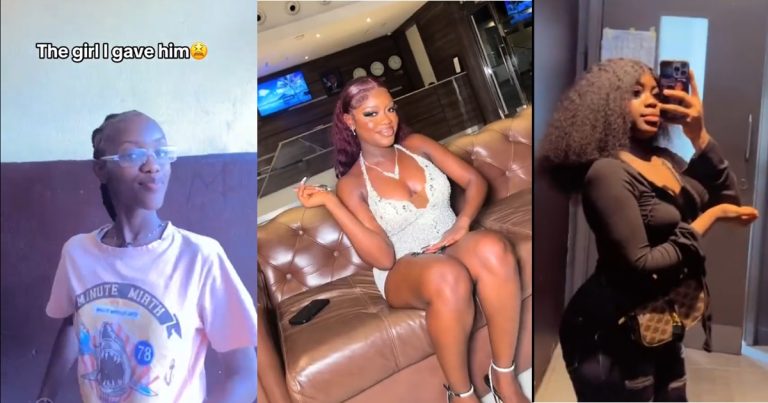 "Na peace of mind" – Lady stúns netizens with her before and during relationship body transformation