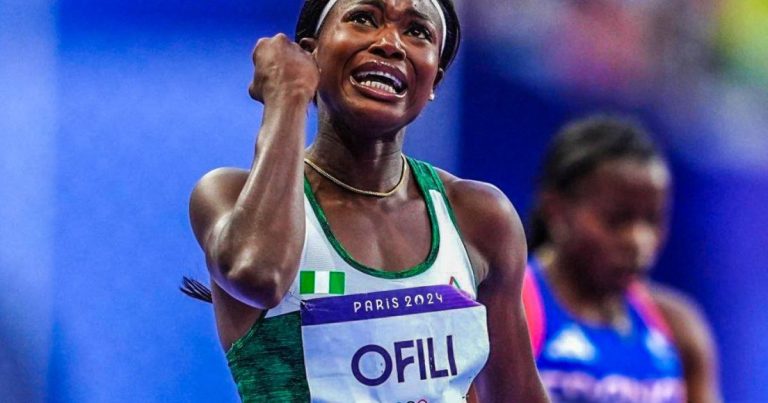 Ofili sprints into women's 200m final at Paris Olympics