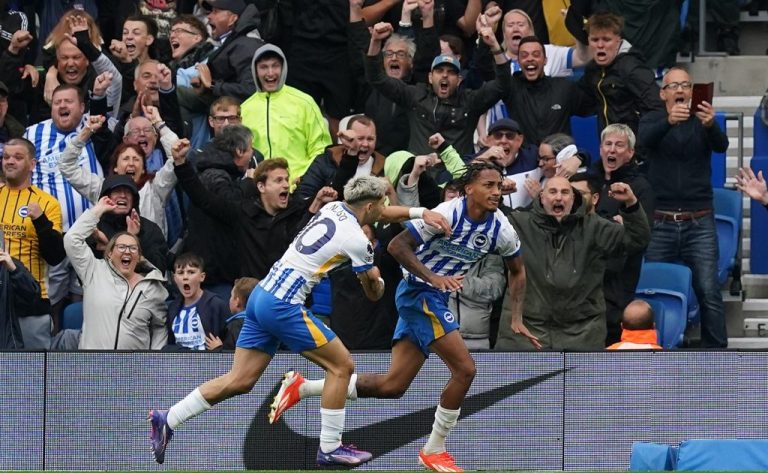 Pedro's late header sinks United as Brighton secures first win