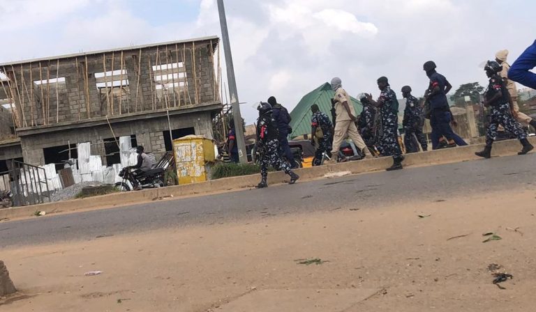 Security operatives disperse protesters in Abuja, arrest three