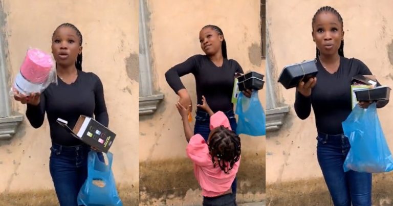 "They suppose give you generator?" – Lady r@ges at the souvenir she received at her child's school party after paying N10,000 (VIDEO)