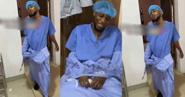 "Is he the patient?" – Nigerian man in distrɘss after assisting in a surgery for the first time (VIDEO)