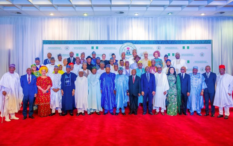 President Tinubu with the new ministers