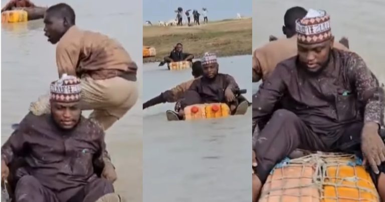 Viral Video Of Borno LG Chairman Heading To Work Via Keg Boat Sparks Reaction (Watch)