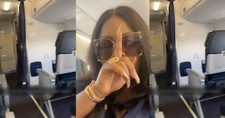 "Wetin happen?" – Nollywood actress, Eniola Badmus queries Nigerians after being the only passenger in business-class on a flight (WATCH)