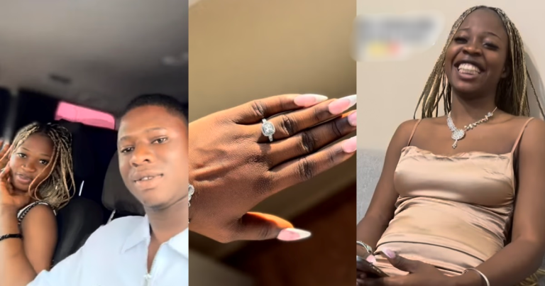 "It's not how far, it's how well" – Lady gets proposed to 6 months after leaving a 3-year relationship (Watch)