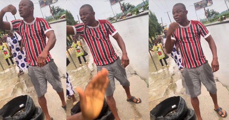 "Let it gooo" – Man r@ges as lady received ₦10,000 for transportation without visiting (WATCH)