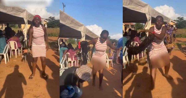 Nigerian lady embarra$$ed her boyfriend with an electrifying dance performance at his friend's party (WATCH)