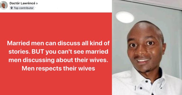 "You will never see a married man talk about his wife to other men because he respects her" – Man (VIDEO)