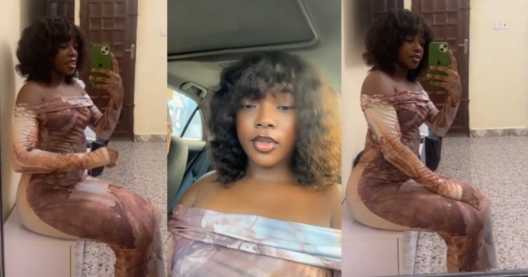 "Your mama" – Lady c0nfronts a man for calling her 'asɘwo' while recording herself in traffic (VIDEO)