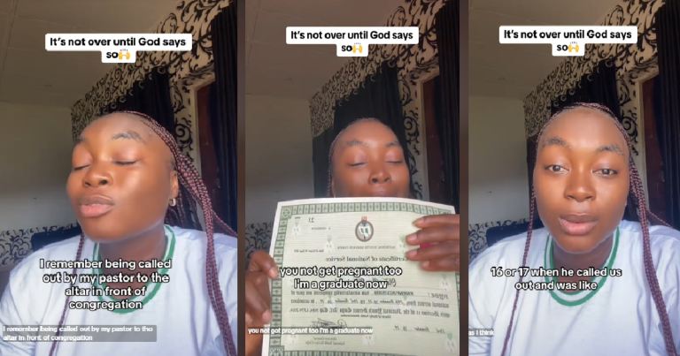 Corper Proves Pastor Who Said She Won't Go To School Wr0ng, As She Bags A Degree And Finishes Her Mandatory Service (VIDEO)