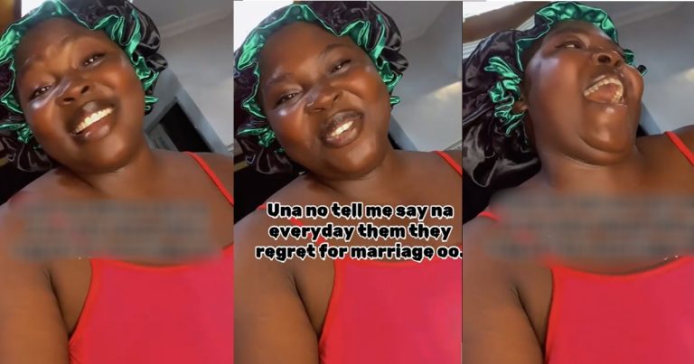 "From I-thank-God-for-making-you-mine to I-regret-marrying-you, una no tell say na everyday dem dey regret marriage" – Woman spills (VIDEO)