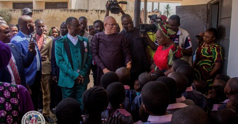 MFM General Overseer Olukoya visits childhood church, school in Ondo