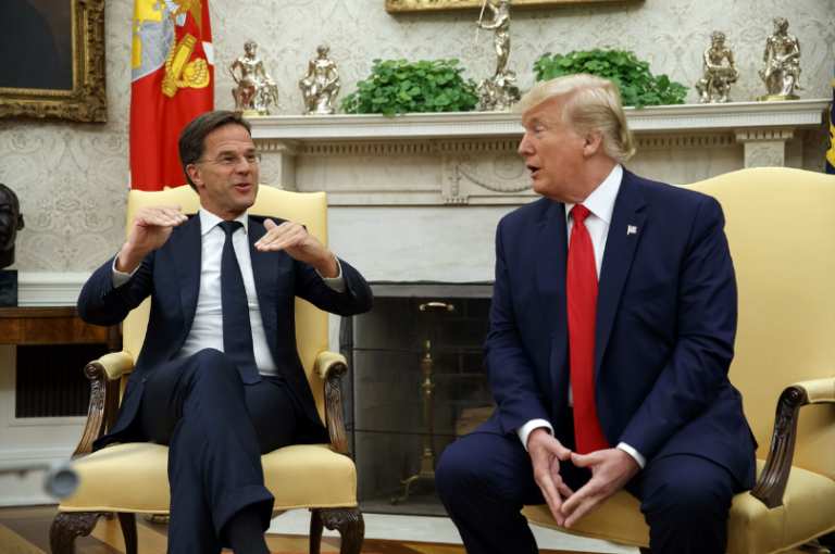 Donald Trump and Mark Rutte