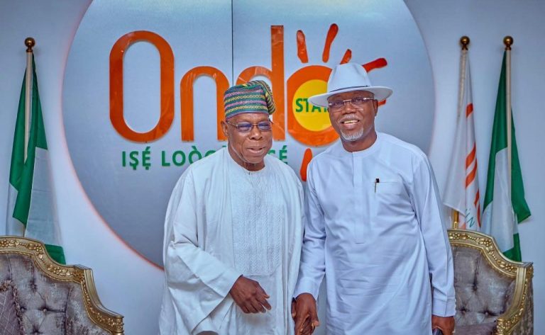 Obasanjo visits Aiyedatiwa in Ondo ahead of governorship election